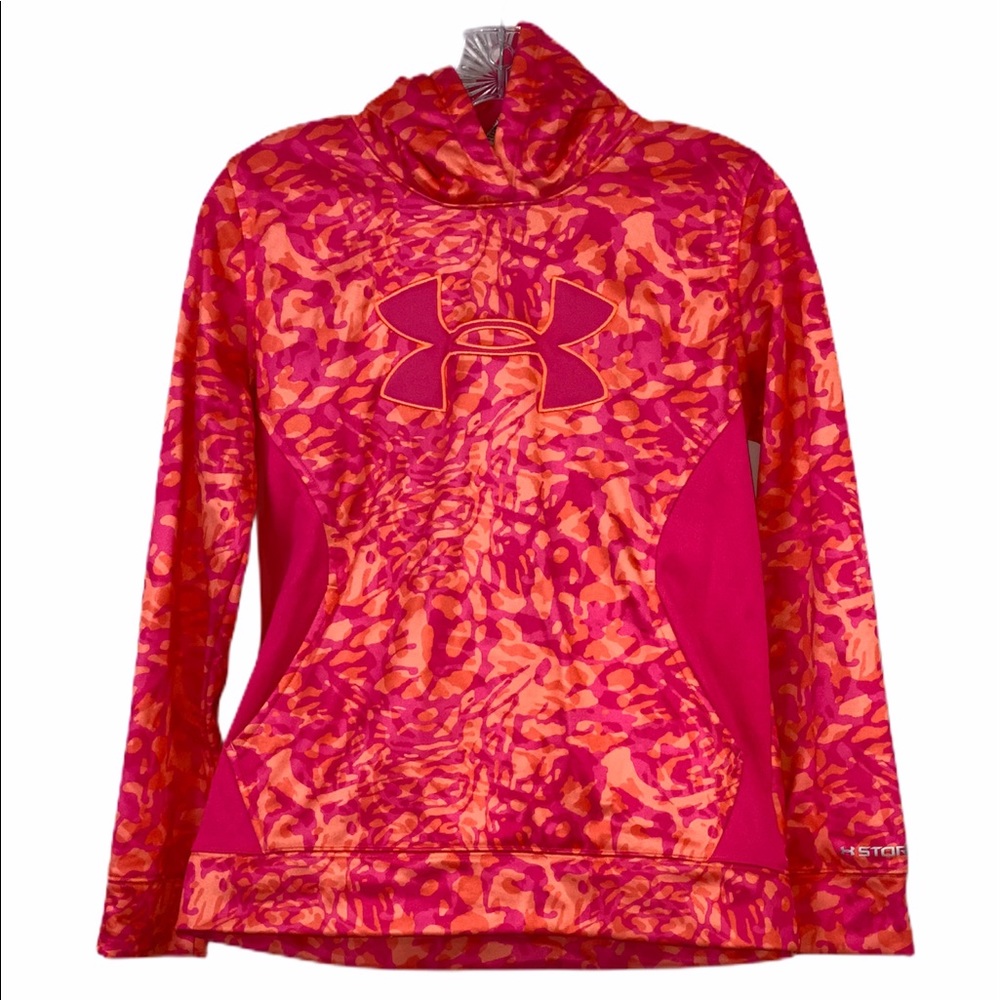 Under Armour Hoodie Girl’s Large Pink Orange L‎